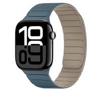 Tasikar Cinturini Magnetici Compatibili con Apple Watch 42mm(Series 10) 41mm 40mm 38mm Silicone Morbido Sostituzione Loop Cinturino Compatibile con iWatch SE Series10 9 8 7 6 5 4 3, Blu dune-nuvole