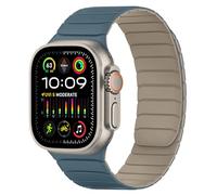 Tasikar Cinturini Magnetici Compatibili con Apple Watch 49/46/45/44/42mm | Silicone Sostituzione Loop Cinturino per iWatch Ultra 4 3 2 1 SE Series 12 11 10 9 8 7 6 5 4 3, Blu dune-nuvole