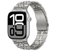 Tasikar Cinturino in metallo compatibile con Apple Watch 46mm(serie 11/10) 45mm 44mm 42mm Cinturino in acciaio inossidabile compatibile con Apple Watch SE serie 11 10 9 8 7 6 5 4 3, Nero