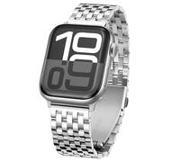 Tasikar Cinturino in Metallo Compatibile con Apple Watch 49mm 46mm 45mm 44mm 42mm - Cinturini Sostitutivi in Acciaio Inossidabile per iWatch Ultra SE Serie 10 9 8 7 6 5 4 3 2 1, Argento