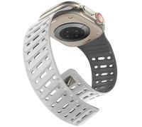 Tasikar Clip Fasce Magnetiche Compatibili con Apple Watch 49mm 46mm 45mm 44mm 42mm Silicone Impermeabile Traspirante Cinturino per iWatch Ultra 3 2 1 SE Serie 11 10 9 8 7 6 5 4 3 2 1, Beige-Grigio