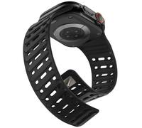 Tasikar Clip Fasce Magnetiche Compatibili con Apple Watch 49mm 46mm 45mm 44mm 42mm Silicone Traspirante Cinturino ad Anello per iWatch Ultra3/2/1 SE Serie 11 10 9 8 7 6 5 4 3, Nero