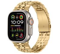 Tasikar Compatibile con Apple Watch Cinturino Ultra 2 Ultra 49mm, Cinturino Uomo Donna Cinturin di Ricambio in Acciaio Inossidabile Compatibile per Apple Watch Ultra, Oro