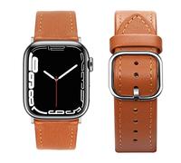 Tasikar Compatibile per Cinturino Apple Watch 49mm 45mm 44mm 42mm 41mm 40mm 38mm, Cinturini di Ricambio in Vera Pelle Compatibile con Apple Watch Ultra Series 9 8 7 6 5 4 3 SE 42/44/45/49mm, Marrone