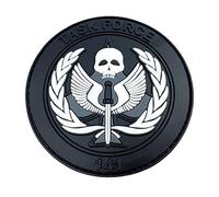 Task Force 141 Black Operative Cosplay Airsoft PVC Patch Morale Toppa (Nero)