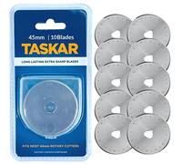 Taskar - Lame da taglio rotonde, confezione da 10 unità, da 45 mm, per Olfa ed altri strumenti da taglio