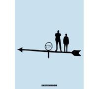 Taskmaster - Hand Drawn Weather Vane with Alex Horne & Greg Davies Silhouettes Sketchbook: 8.5x11 inches, 110 pages, Blank Pages, White paper, Sketch, Doodle and Draw