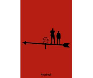Taskmaster - Hand Drawn Weather Vane with Alex Horne & Greg Davies Sillhouettes Notebook: Journal College Ruled Notebook | 120 Pages | 6 x 9 Size | Gift