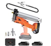 TaskStar Ingrassatore a Batteria 2-in-1: Pistola Grasso elettricoa 10000 PSI con 2 Batterie, Tubo Lungo 39,4", 3 Testina Ingrassatore Professionale, capacità di 400 gr, per Una Grasso Senza Sforzo
