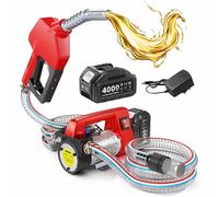 Taskstar Pompa di trasferimento carburante a batteria 12GPM con tubi flessibili 2x6,6FT Kit di trasferimento elettrico per cherosene diesel per perno batteria Makita 18V with 1X4.0Ah