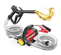 TaskStar Pompa Travaso Gasolio 12V: Portata 50 L/min, Pompa Elettrica Portatile con Pistola, Filtro e Tubi per Diesel, Biodiesel, Cherosene e Olio Combustibile - Per Casa, Fattoria e Cantiere