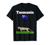 Tasmania souvenir Tassie Tiger amanti bandiera australiana Maglietta