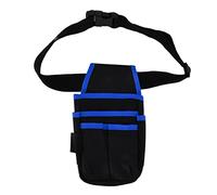 Taspa per utensili, piccola borsa per utensili con cintura con tasca con organizzatore di sacchetti tascabili per elettricista, carpentiere, costruzione, tecnico (Bordo blu)