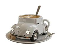 Tasse a café en forme de scarabée, tasse a café en céramique faite à la main, tasse a thé fantasia, decorazione dell'ufficio, tasse a café en forme de voiture pour les fans de voitures(White)