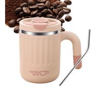 Tasse de Café Thermique - Tasse de Voyage Isotherme 480 ml | Bouteille d’Eau avec Poignée et Couvercle | Réutilisable pour Boissons Chaudes ou Froides, Café, Thé, Bureau, Voiture, Camping, Étanch