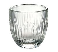 Tasse expresso en verre pressé transparent décor jeux d'orgues 10 cl - Lot de 6