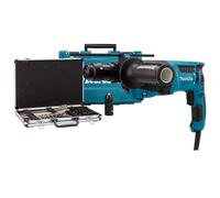 Makita HR2631FT12 SDS-PLUS TASSELLATORE DEMOLITORE 800W CON ASSORTIMENTO PUNTE