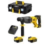 Stanley SFMCH900M22-QW Martello senza spazzole SDS-Plus V20 18 V con 2 batterie da 4 Ah/caricatore 2 A/borsa per il trasporto