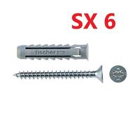 TASSELLI da 5 6 8 10 mm FISCHER UNIVERSALI IN NYLON CON VITE x muro legno matton