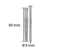 TASSELLI DA 8 x80 PROLUNGATI X3 FRIULSIDER CON VITE TPS TORX T30 CF 50 PZ