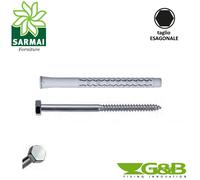 Tasselli G&B GX-L Nylon con vite testa esagonale in Acciaio