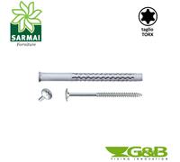 Tasselli G&B GX-L Nylon con vite testa larga taglio TORX T30 Vari formati