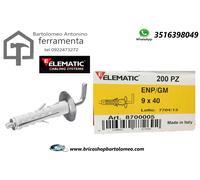 tasselli in nylon ENP/GM Ø 9x40 mm gancio medio per fissaggi ( 200 PZ )