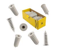 Tasselli isolanti termici, fissaggio senza ponti, lavorazione senza preforature o attrezzi speciali, tasselli in polistirolo, tasselli a spirale (34 x 85-25 pezzi)