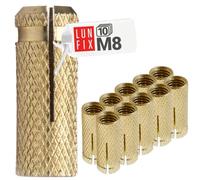 Tasselli muro in ottone M8 8 mm, 10 pz., a battere, per mattoni forati