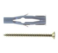 Tassello con vite 'fu-v' fu 10x60v - ø 10x60 mm - vite 6x80 mm (25 pezzi) FISCHE
