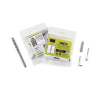 TASSELLI Set easykit | composto da: 4 Zone di spreizduebel: (T4S Ø8, Nylon), truciolare vite (5,0 X 50, zincato giallo), RAMPINO a vite (4,4 X 37, zincato) 1 trapano (8 X 120) | Confezione da pezzi