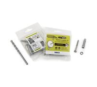 TASSELLI Set easykit | composto da: 4 Zone di spreizduebel (T4S Ø8, Nylon), viti a testa esagonale per legno (DIN 571 - 6 X 50, in acciaio inox A2), 1 trapano (8 X 120) | Confezione da pezzi