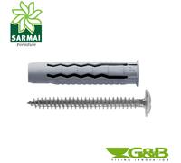 TASSELLI TASSELLO GL NYLON MULTIUSO CON VITI VITE TESTA LARGA 50 100 PEZZI