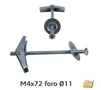 TASSELLO ANCORINA FARFALLA M4 CON VITE LASTRA CARTONGESSO ANCORETTA CTG Ø12 Ø11