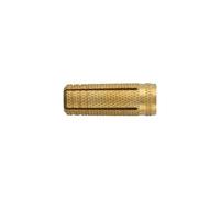 Tassello espandibile in ottone, ad alta resistenza, facile installazione, ideale per il fissaggio su materiali solidi e il montaggio di elementi decorativi.
