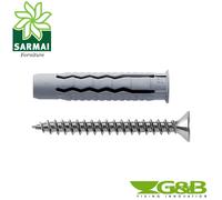 TASSELLO G&B GL NYLON VARIE MISURE CON VITE TESTA PIANA SVASATA TPS 50 100 PEZZI