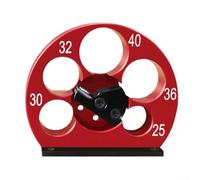 Tassello in lega di alluminio con lame rotonde in carburo indicizzabili e taglierina regolabile per una produzione accurata di aste rotonde (5 fori 25-40 mm)