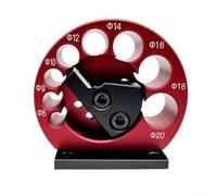 Tassello in lega di alluminio con vite di facile regolazione e lame in carburo per un taglio efficiente di aste rotonde in legno (8 fori 8-20 mm)