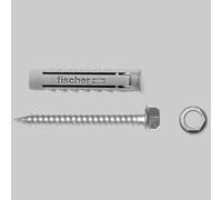 TASSELLO IN NYLON CON VITE LEGNO TESTA FLANGIATA Sx 14 BM Fischer (Conf.1)