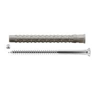 Tassello Nylon Per Fissaggi Prolungati In Nylon In Grado Di Contenere Lo Spessore Dell'Elemento Da Fissare. Completo Di Vite Tps A Taglio Torx.