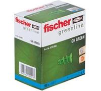 fischer Tasselli per cartongesso GK Green, robusti tasselli per cartongesso in almeno il 50% di materie prime rinnovabili, facili da montare in cartongesso, 90 pezzi