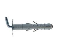 Tassello Prolungato con Gancio Corto Sb 9 L8 Fischer 100 Pezzi Ø 9 x 52 mm