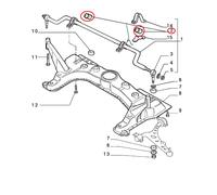 TASSELLO SUPPORTO BARRA STABILIZZATRICE FIAT TIPO - ALFA 155 ORIGINALE 7760425