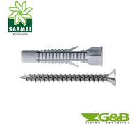 TASSELLO UNIVERSALE G&B NYLON VARIE MISURE CON VITI TESTA PIANA CROCE 100 50 PZ
