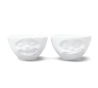 TASSEN.TV Set di ciotole per piccole dimensioni n. 3, 100 ml, bianco salmone e delizioso [A]