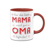 Tassenbrennerei Tazza con scritta "Mama wird zur Nonne beförder" - Du wirst Nonna Loading Geschenk (rosso)