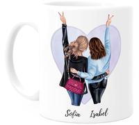Tassenliebling® - Tazza Amica Personalizzata con Frase - Regali per Amiche Speciali - Regalo per la Migliore Amica - Regalo di Amicizia - BFF - Ceramica 330ml - 2 Amiche