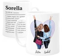 Tassenliebling® Tazza Sorella Personalizzata per Sorella Minore o Maggiore - Regalo Sorella - Regali per la Migliore Sorella - Sorellina - Ceramica 330ml - 2 Sorelle