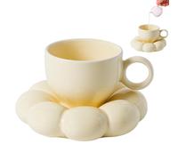 Tasses À Café Et À Thé - Ensemble De Tasses À Motif Floral En Céramique 14,5x14,5x10,8 Cm | Tas À Café En Céramique Élégantes Avec Soucoupes Et Théière, Ensemble De Boissons Au Thé Aux Fleurs De To