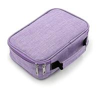 Tassety Astuccio a 4 strati 72 fori per studenti scolastici Oxford Bag Marker Storage matite colorate penna materiale scolastico viola, Viola, moderno